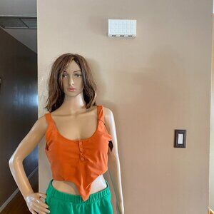 Zaful Rust Dark Orange Color Bikini Top NWT Size 12 XXL